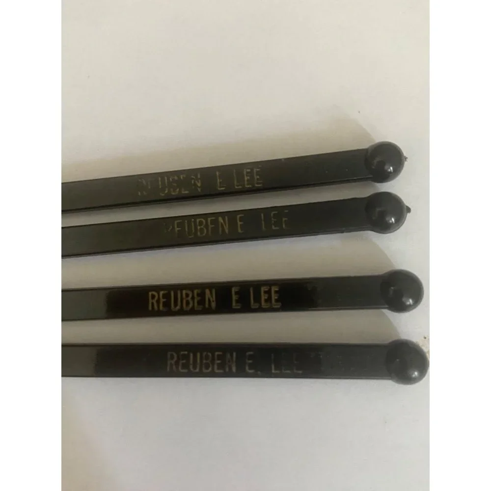 Reuben E. Lee Black‎ With Gold Vintage Swizzle Sticks